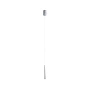 Smukła lampa wisząca z szczotkowanego aluminium w kolorze srebrnym z diodą LED do nowoczesnych wnętrz