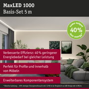 MaxLED 1000 Basis-Set 5 m LED-Lichtleiste mit 40% weniger Energieverbrauch im modernen Wohnzimmer