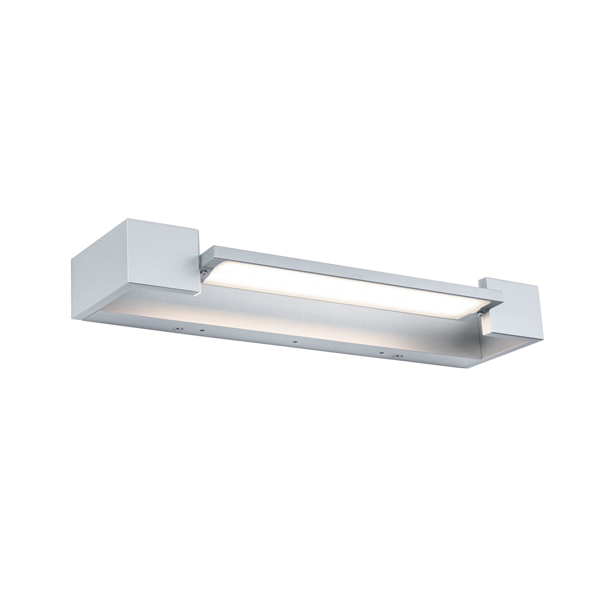 Moderne LED-Wandleuchte aus silbernem Aluminium mit rechteckigem Design für Innenbeleuchtung