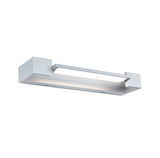 Modern silver aluminum LED wall light with rectangular design for indoor lighting