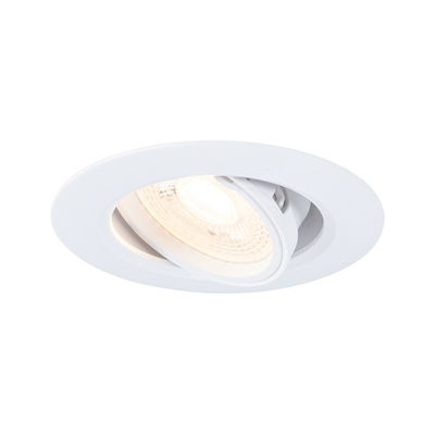 White recessed spotlight made of plastic with adjustable LED for versatile lighting