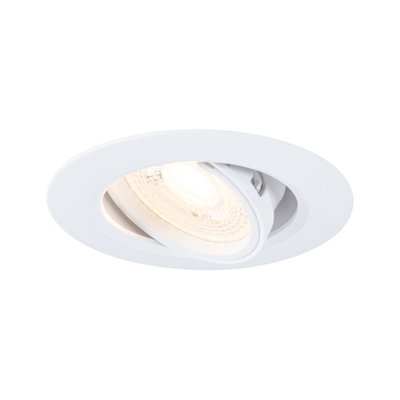Spot encastré blanc en plastique avec LED orientable pour un éclairage flexible