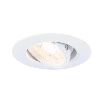 Witte inbouwspot van kunststof met verstelbare LED voor veelzijdige verlichting