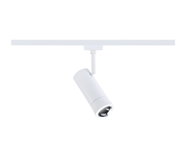 Projecteur LED blanc moderne en métal avec tête orientable pour un éclairage flexible