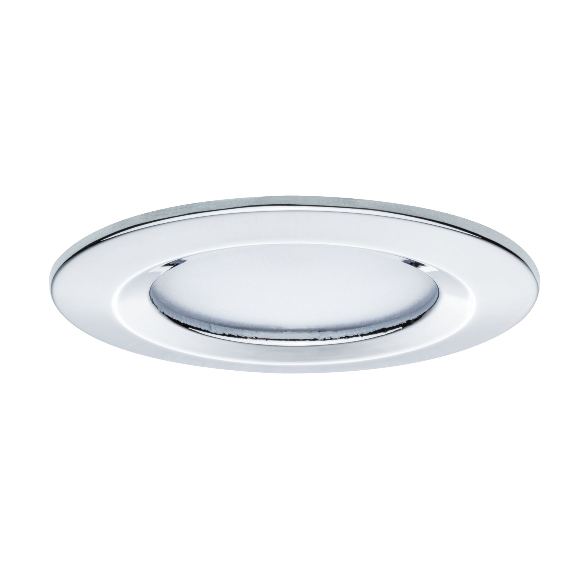 Spot LED encastré rond avec cadre blanc et diffuseur givré pour un éclairage économique