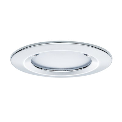 Spot LED encastré rond avec cadre blanc et diffuseur givré pour un éclairage économique