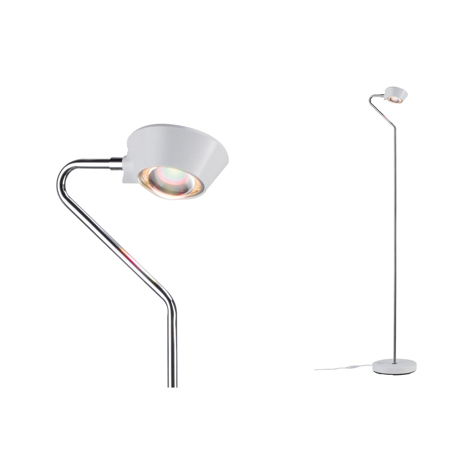 Staande LED-lamp 3-Step-Dim Ramos 2700K 840lm / 320lm 7,5 / 1x3,5W Wit mat/Chroom