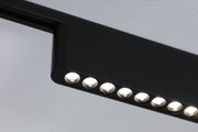 Black metal LED ceiling light with multiple round bulbs for modern interior lighting