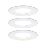 Trois spots encastrés LED blancs avec lumière blanc chaud pour un éclairage économique