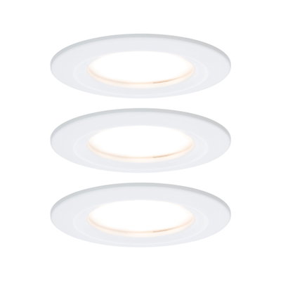 Trois spots encastrés LED blancs avec lumière blanc chaud pour un éclairage économique