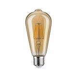 Vintage LED-lamp met amberkleurig glas en E27-fitting voor sfeervolle decoratieve verlichting
