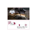 Motion sensor with 100° detection angle and 4.5 m range for bedroom lighting control and energy saving.