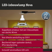 LED-inbouwlamp 3-Step-Dim Nova Basisset star IP44 rond 78mm GU10 3x6,5W 3x460lm 230V dimbaar 2700K Staal geborsteld