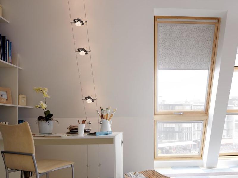 Seilsystem über Schreibtisch Seilsystem mit Spots