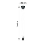 Câble de suspension noir de 200 cm de long avec un diamètre de 92 mm pour éclairage moderne