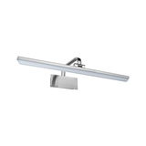 Modern LED wall light in brushed aluminum silver for stylish room lighting and decor