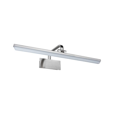 Modern LED wall light in brushed aluminum silver for stylish room lighting and decor