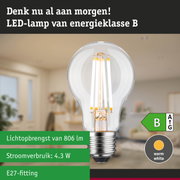 Transparante LED-lamp met warm wit licht en 3-staps dimfunctie voor energiezuinige verlichting