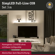 SimpliLED Full-Line COB 3m LED-Lichtleiste in warmweiß für homogene Beleuchtung ohne sichtbare Lichtpunkte