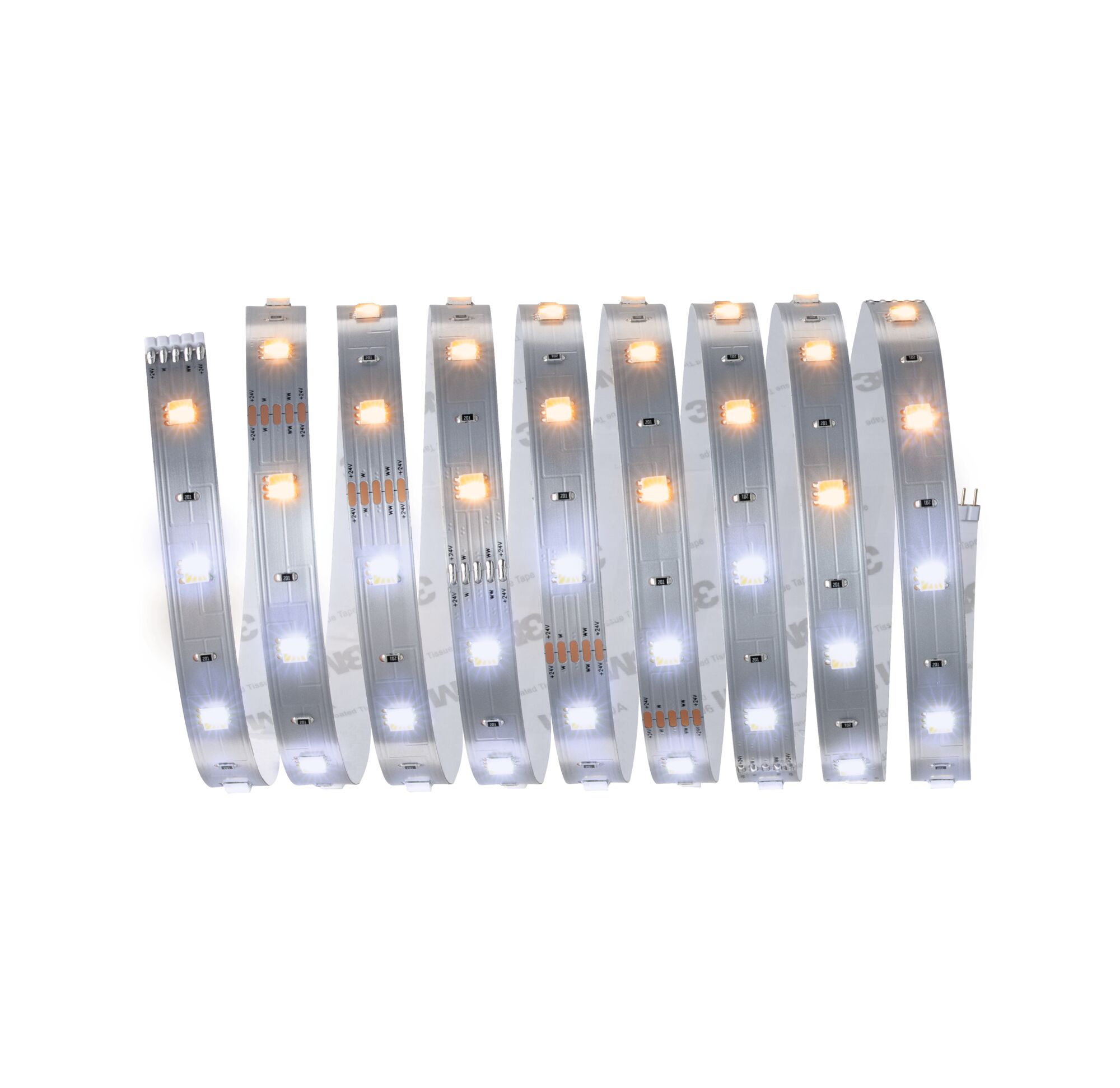 Bande LED flexible avec LEDs blanc chaud et blanc froid pour éclairage polyvalent