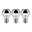 Modern Classic Edition 230 V Standard LED Pear Crown mirror E27 3x600lm 3x6,5W 2700K Crown mirror silver Three LED bulbs with silver mirror cap and E27 base for energy-efficient lighting solutions