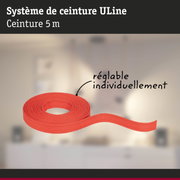 Système de ceinture ULine rouge de 5 mètres en matériau résistant pour fixation réglable