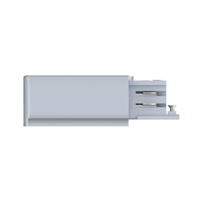 Boîtier en plastique blanc avec contacts métalliques et vis pour connexion électrique, accessoire LED