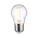 LED bulb with clear glass and silver base providing energy-efficient lighting for modern interiors