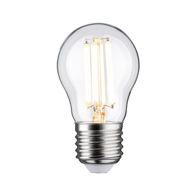 LED bulb with clear glass and silver base providing energy-efficient lighting for modern interiors