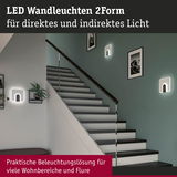 LED Wandleuchten 2Form in Weiß mit direktem und indirektem Licht für Wohnbereiche und Flure