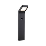 Sort metal LED-udendørslampe med bevægelsessensor og moderne design til havebelysning
