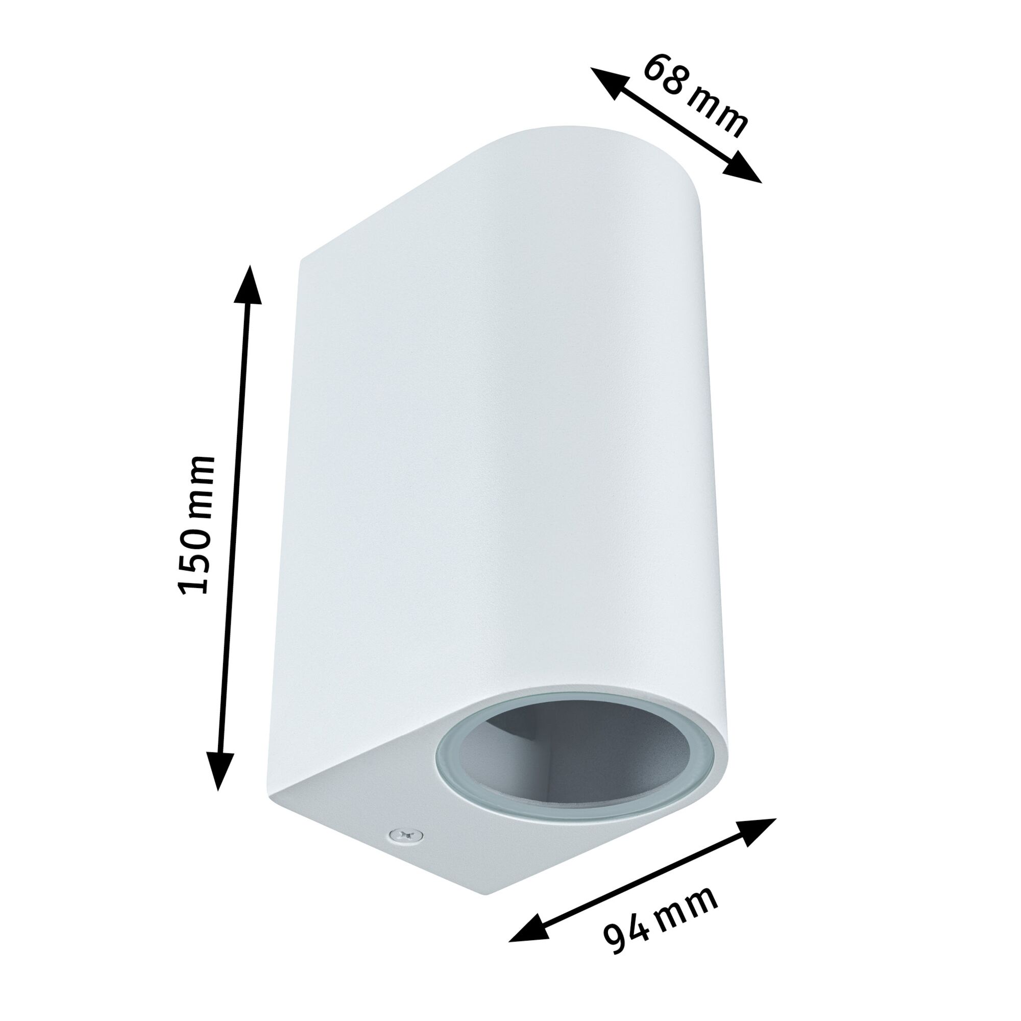 Applique Perugia IP44 GU10 230V max. 2x10W Blanc dépoli