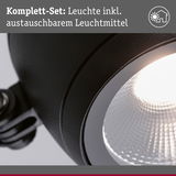 Schwarze LED-Leuchte mit austauschbarem Leuchtmittel, ideal für moderne Innenbeleuchtung
