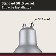 Standard GU10 Sockel aus silbernem Metall mit einfacher Installation für LED Lampen