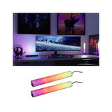 Colorful RGB LED light bars in plastic, perfect for gaming setups and PC ambient lighting.