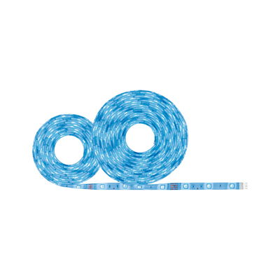 Two blue flexible LED light strips for decorative indoor lighting with energy-efficient technology.