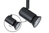 Spot LED noir en métal avec tête réglable pour un éclairage intérieur flexible et design moderne