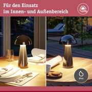 Moderne schwarze Tischlampe mit IP44 Schutz für Innen- und Außenbereich, ideal für Garten und Esszimmer