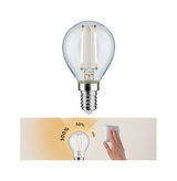 Dimmable LED bulb with E14 base offering 10 to 100 percent brightness for energy-efficient lighting