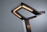 Moderne schwarze LED-Außenleuchte mit Bewegungsmelder und warmweißem Licht für Garten und Terrasse
