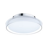 Plafonnier rond avec cadre chromé et verre acrylique blanc pour éclairage moderne