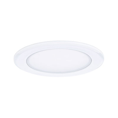Round white LED recessed panel made of plastic for energy-efficient ceiling lighting