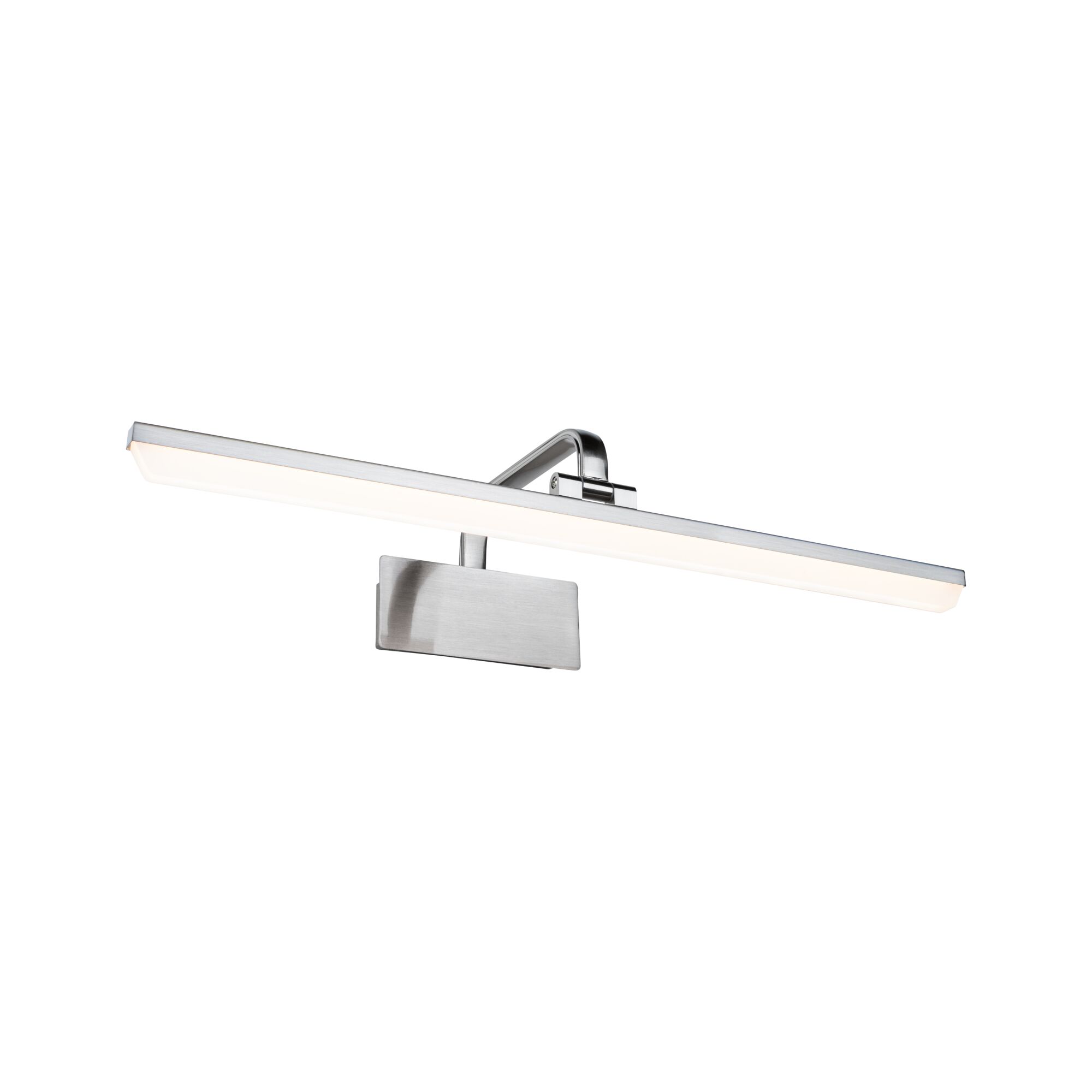 Applique murale LED moderne en aluminium brossé argent avec lumière blanc chaud pour intérieur