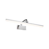 Moderne LED-Wandleuchte aus gebürstetem Aluminium in Silber mit warmweißem Licht für Wohnräume