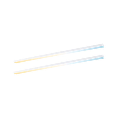 Two white LED light bars with warm and cool white light for modern room lighting solutions