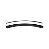 Black curved aluminum profile with removable strip for LED light strips, modern lighting accessory