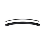 Black curved aluminum profile with removable strip for LED light strips, modern lighting accessory