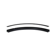 Profil en aluminium noir incurvé avec bande amovible pour bandes LED, accessoire d'éclairage moderne