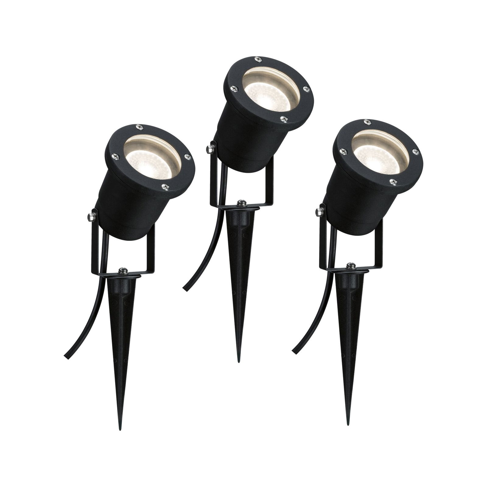 LED Garden spotlight IP65 round 92mm 3000K 3x3,5W 3x230lm 230V 38° Anthracite Aluminium