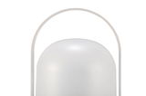 Lampe de table LED blanche moderne avec poignée métallique arquée pour éclairage intérieur